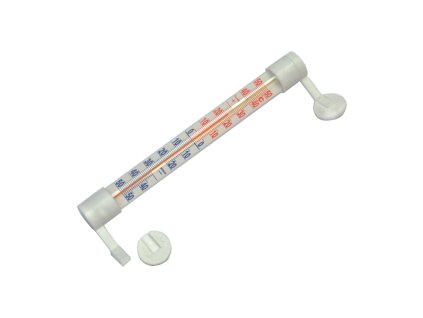 Teploměr okenní plast/sklo 25x2,6cm lepicí M KOZÁČEK