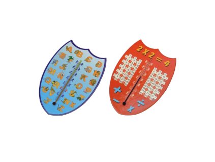 Teploměr pokojový 13,5x9,5cm  ŠKOLA mix dekorů