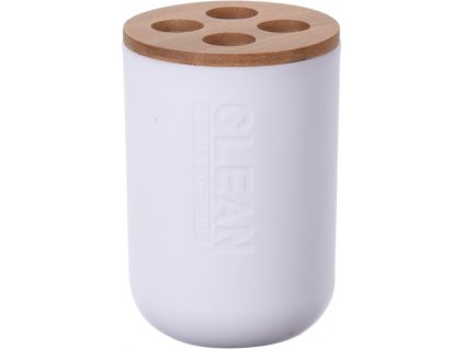 Držák zubních kartáčků PH/bambus  WHITE