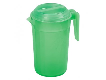 Džbán plastový 2L s víkem, kulatý  POBEDA, mix barev