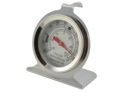 Teploměr chladničkový závěsný nerez/sklo  PERFECT