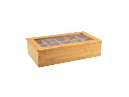 Box na čaj dřevo 10 přihrádek  PERFECT