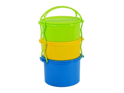 Jídlonosič plast 2x1,5L + 1x2L  KOMBI barevný