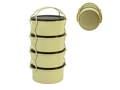 Jídlonosič plast 4x1,5L KOZÁČEK béžová/hnědá