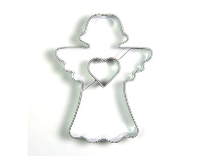 Vykrajovačka nerez anděl/střed srdíčko 77x58mm  CZ