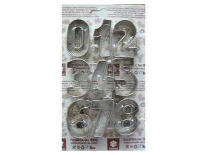 Vykrajovačka nerez číslice sada 40mm  CZ