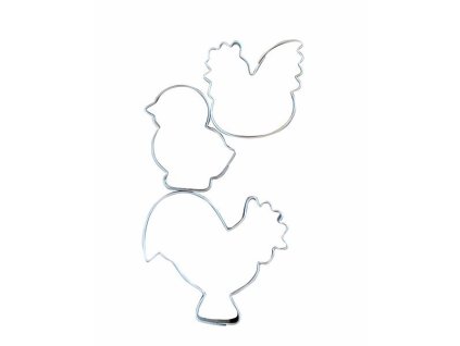 Vykrajovačka nerez sada slepice/kuře/kohout  CZ