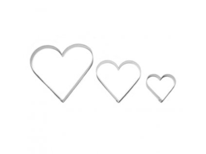 Vykrajovačka sada srdce 3 velikosti  CZ