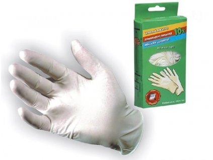 Rukavice jednorázové vinylové mírně pudrované 10ks M
