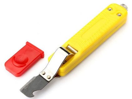 Odizolovací nůž LY25-6, nastavitelný 8-28mm, s hákovou čepelí