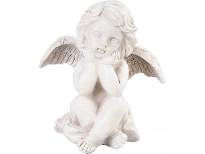 Dekorace Anděl, polyresin, na hrob, 8x7x9 cm, MagicHome