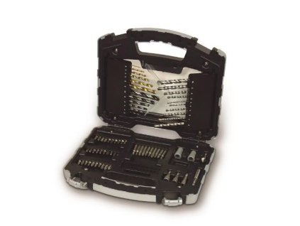 Vrtáky, bity a adaptéry, sada 70 ks, STAYER