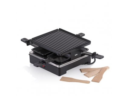 KELA Raclette/Grill Ženeva litý hliník černý 4 osoby 21,5x21,5x12,0cm KL-10048