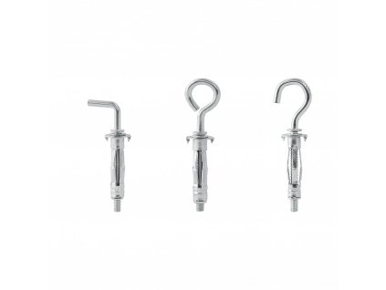 Kotva s hákem, 8x32mm, nosnost 25kg, 12ks