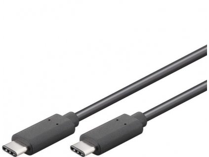 Kabel USB 3.1 konektor USB C / USB-C, 0,5m černý