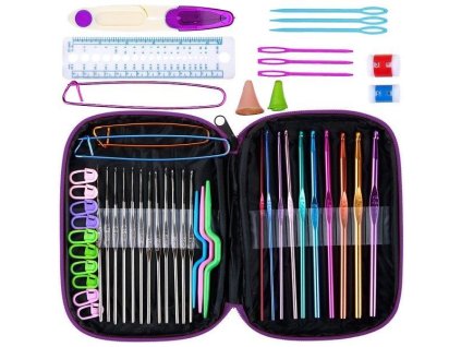 Sada háčků na háčkování v pouzdře