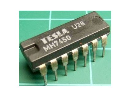 7450 dvojitý logický člen AND-OR-INVERT, DIL14 /MH7450,MH5450S/