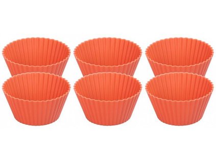 Forma na pečení cupcake MagicHome, silikon, set 6 ks, 6,5x6,5x3 cm