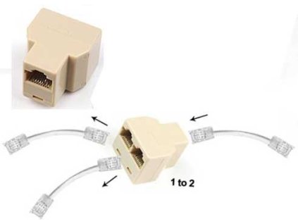 Modulární rozbočení 8P8C RJ45 1x female/2x female