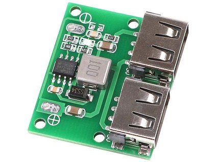 Napájecí modul, step-down měnič 5V/3A, 2x USB