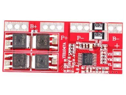 Ochranný obvod a balancér pro 4 Li-Ion články 18650, proud do 30A