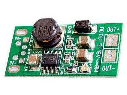 Napájecí modul, step-up měnič 8W - z 2-6V na 5-16V