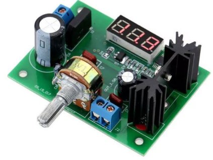 Napájecí modul, stabilizovaný zdroj s LM317 a voltmetrem