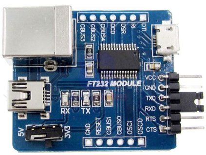 Převodník USB/TTL 3 in 1, modul s FT232RL