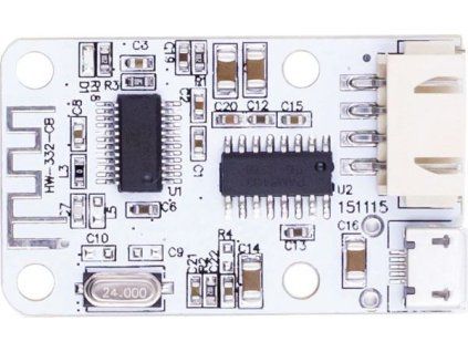 Bluetooth přijímač a zesilovač 2x3W, napájení USB 5V