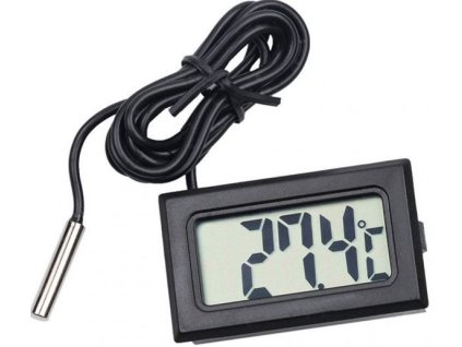 Digitální teploměr FY-10 se sondou 95cm, černý