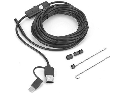 Endoskop - Inspekční kamera Y102, 5,5mm, Micro USB, USB, kabel 5m
