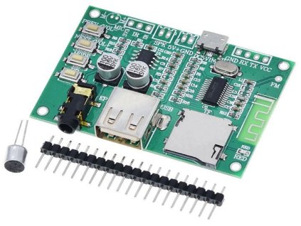 Bluetooth 5.0+přehrávač MP3+handsfree, modul BT201
