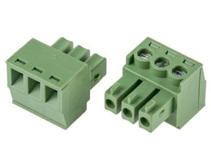 Svorkovnice násuvná 3P- část se svorkami, KF2EDGK-3P, RM=3,81mm