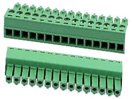 Svorkovnice násuvná 15P- část se svorkami, KF2EDGK-15P, RM=3,81mm