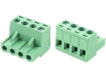 Svorkovnice násuvná 4P- část se svorkami, KF2EDGK-4P, RM=5,08mm