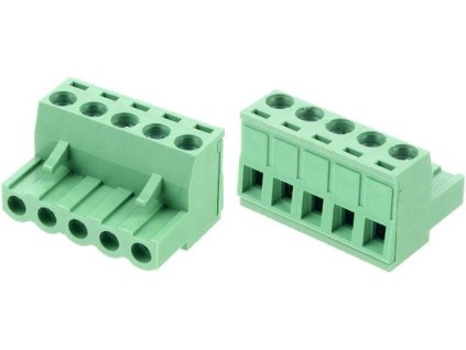 Svorkovnice násuvná 5P- část se svorkami, KF2EDGK-5P, RM=5,08mm