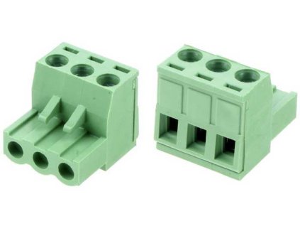 Svorkovnice násuvná 3P- část se svorkami, KF2EDGK-3P, RM=5,08mm