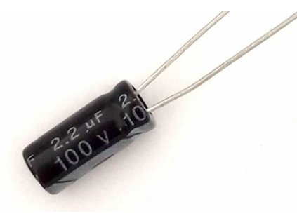 2u2/100V 105°C 5x11x2mm, elektrolyt.kondenzátor radiální