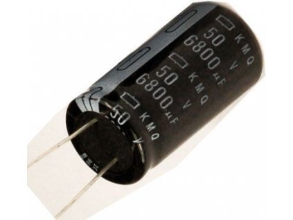 6800u/50V 105° 25x37 rm=10mm, elektrolyt.kondenzátor radiální
