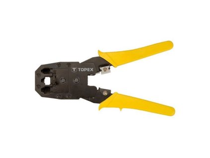 Kleště lisovací  pro konektory RJ 4P/6P/8P, TOPEX