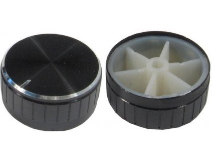 Přístrojový knoflík 18T 40x17mm, hřídel 6mm černý