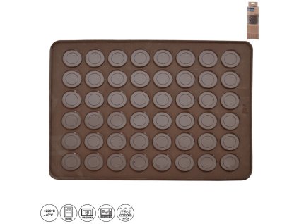 Forma silikonová na makronky hnědá