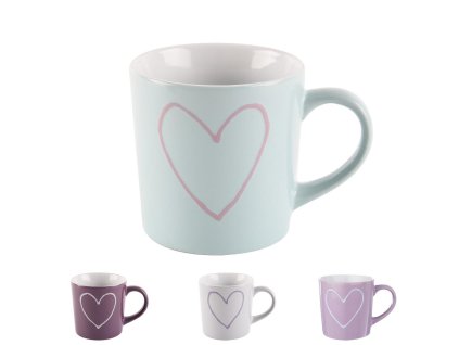 Hrnek keramika 600ml  HEART mix