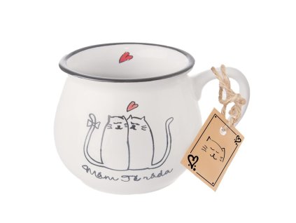 Hrnek keramika 370ml  KOČKY MÁM TĚ RÁDA
