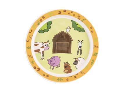 Talíř plast dětský mělký ¤21,5cm FARMA