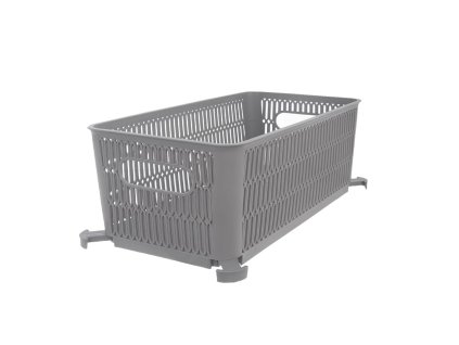 Košík PH 29x16,5x11,5cm stohovatelný  NESTA šedá