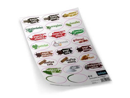 Samolepky koření 21ks