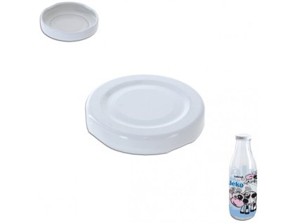 Víčko ¤48mm Twist 10ks kov mléko