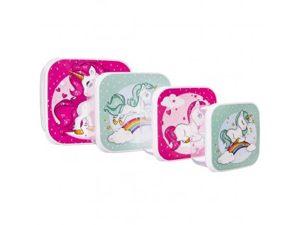 Dóza svačinová 4ks  JEDNOROŽEC