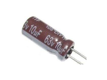 10u/63V 105° 5x11x2mm, elektrolyt.kondenzátor radiální